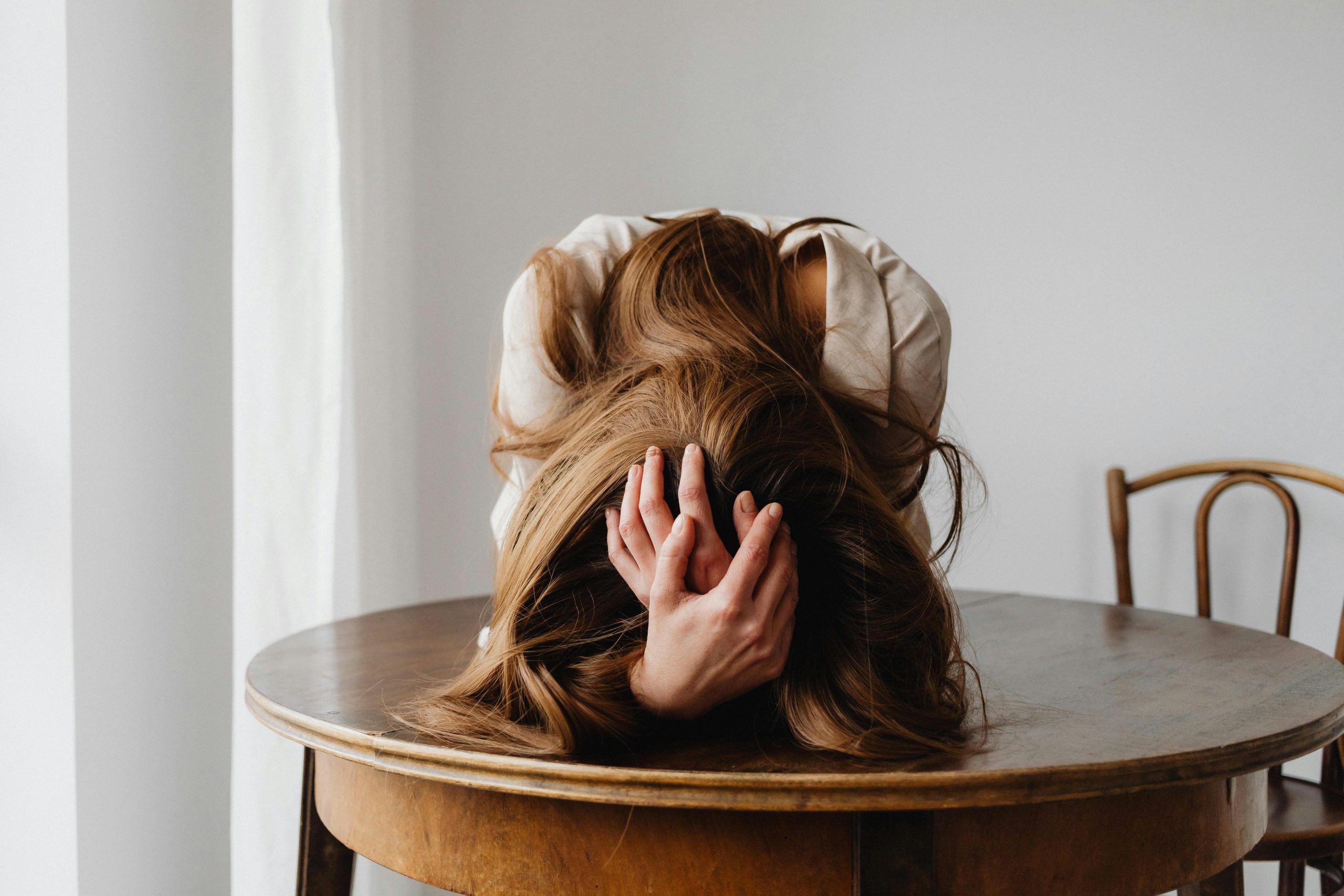 Stressed woman in need of respite care